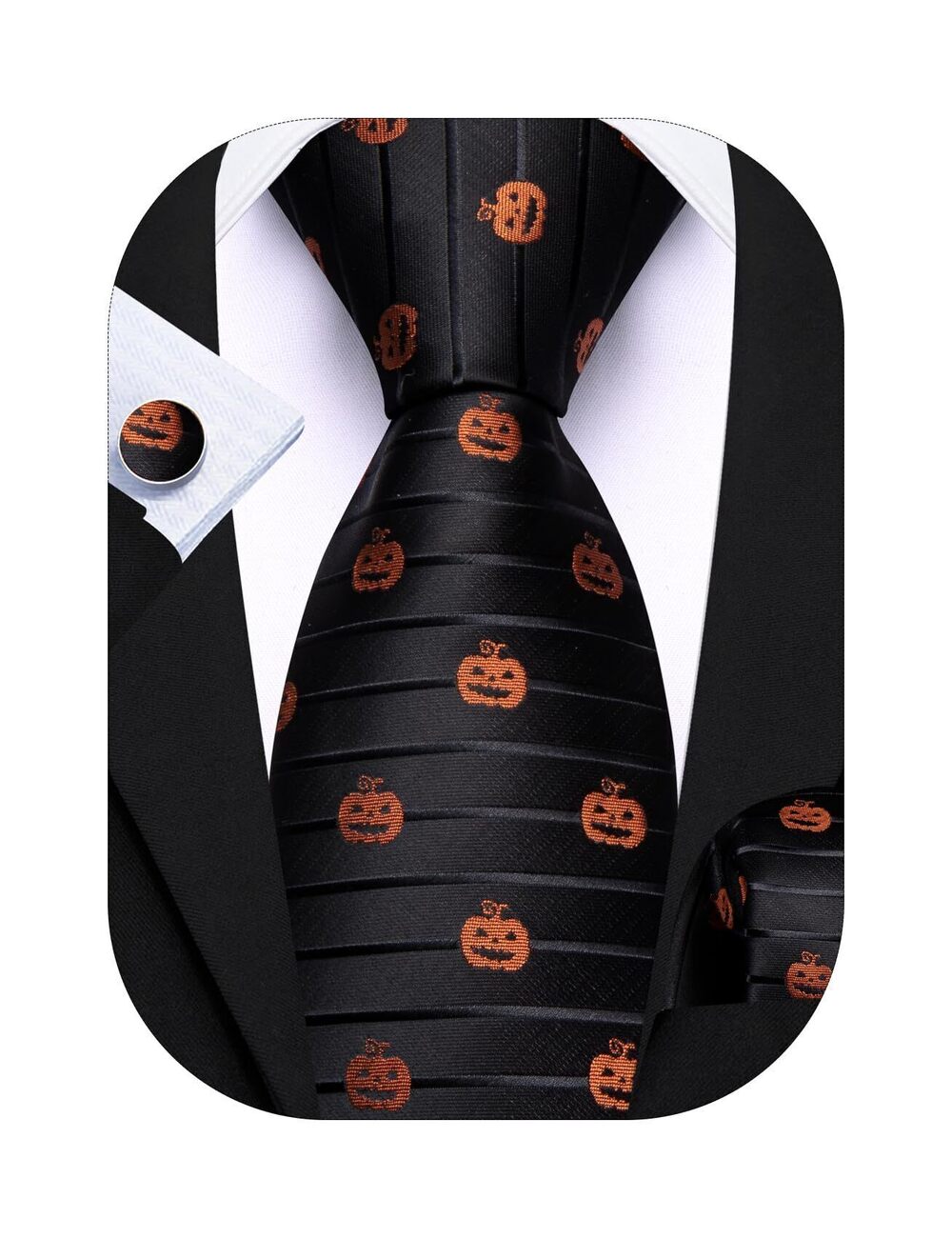 1168 Fun Animal Ties Designer Handkerchief Cufflink WOVEN Casual Necktie